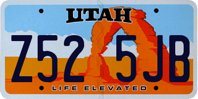 UT license plate Z525JB
