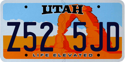 UT license plate Z525JD