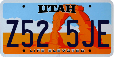 UT license plate Z525JE