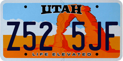 UT license plate Z525JF