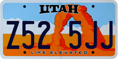 UT license plate Z525JJ