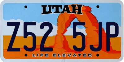 UT license plate Z525JP