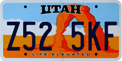 UT license plate Z525KF