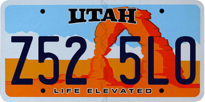 UT license plate Z525LO