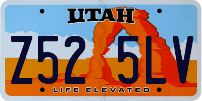 UT license plate Z525LV