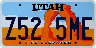 UT license plate Z525ME
