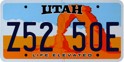 UT license plate Z525OE