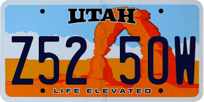 UT license plate Z525OW
