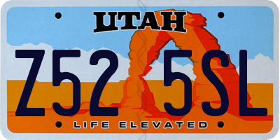 UT license plate Z525SL