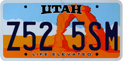 UT license plate Z525SM