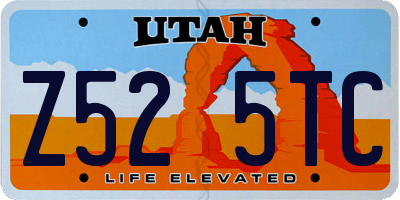 UT license plate Z525TC
