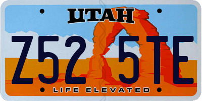 UT license plate Z525TE