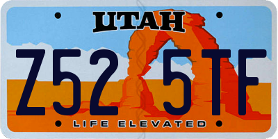 UT license plate Z525TF