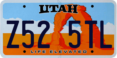 UT license plate Z525TL