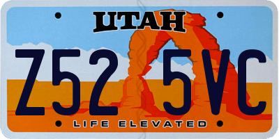 UT license plate Z525VC