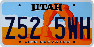 UT license plate Z525WH