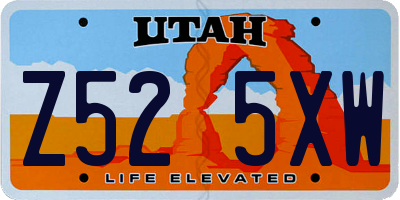 UT license plate Z525XW