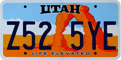 UT license plate Z525YE