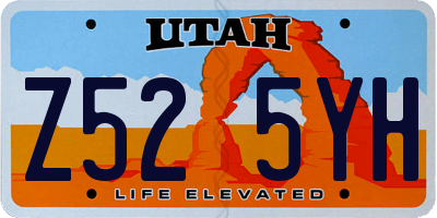 UT license plate Z525YH