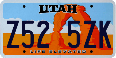 UT license plate Z525ZK