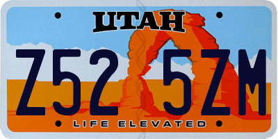 UT license plate Z525ZM
