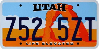 UT license plate Z525ZT
