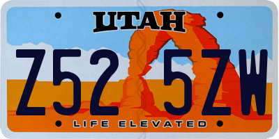 UT license plate Z525ZW