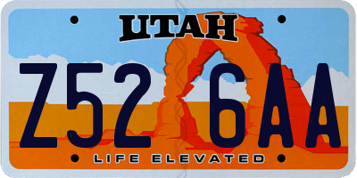 UT license plate Z526AA