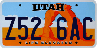 UT license plate Z526AC