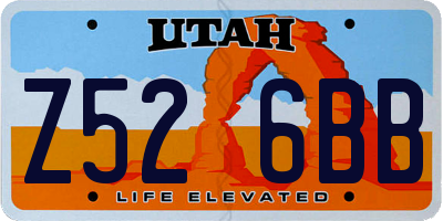 UT license plate Z526BB