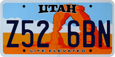 UT license plate Z526BN
