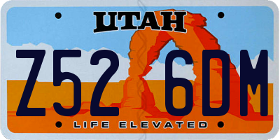 UT license plate Z526DM