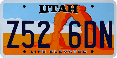 UT license plate Z526DN