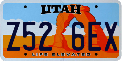 UT license plate Z526EX