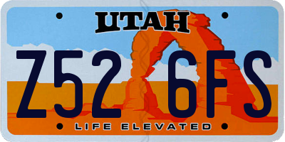 UT license plate Z526FS