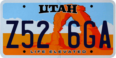 UT license plate Z526GA