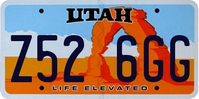 UT license plate Z526GG