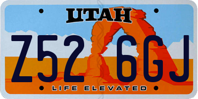 UT license plate Z526GJ