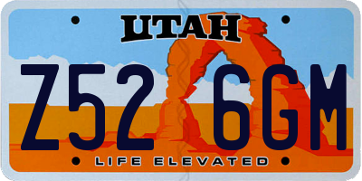 UT license plate Z526GM