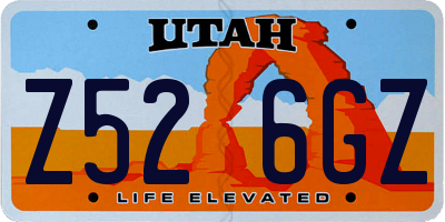 UT license plate Z526GZ