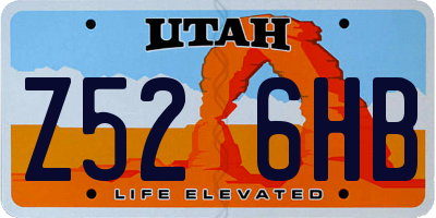 UT license plate Z526HB