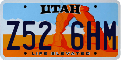 UT license plate Z526HM