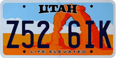 UT license plate Z526IK