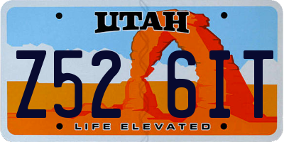 UT license plate Z526IT