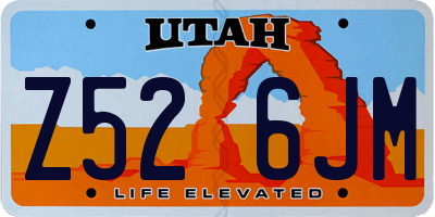 UT license plate Z526JM