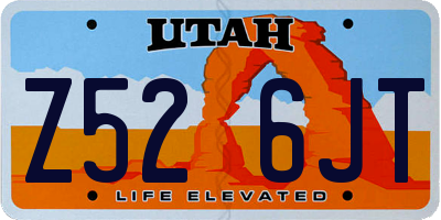 UT license plate Z526JT