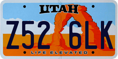UT license plate Z526LK