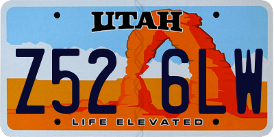 UT license plate Z526LW