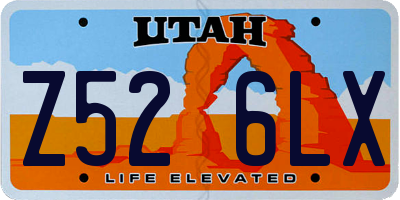 UT license plate Z526LX