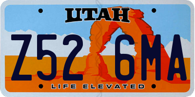 UT license plate Z526MA